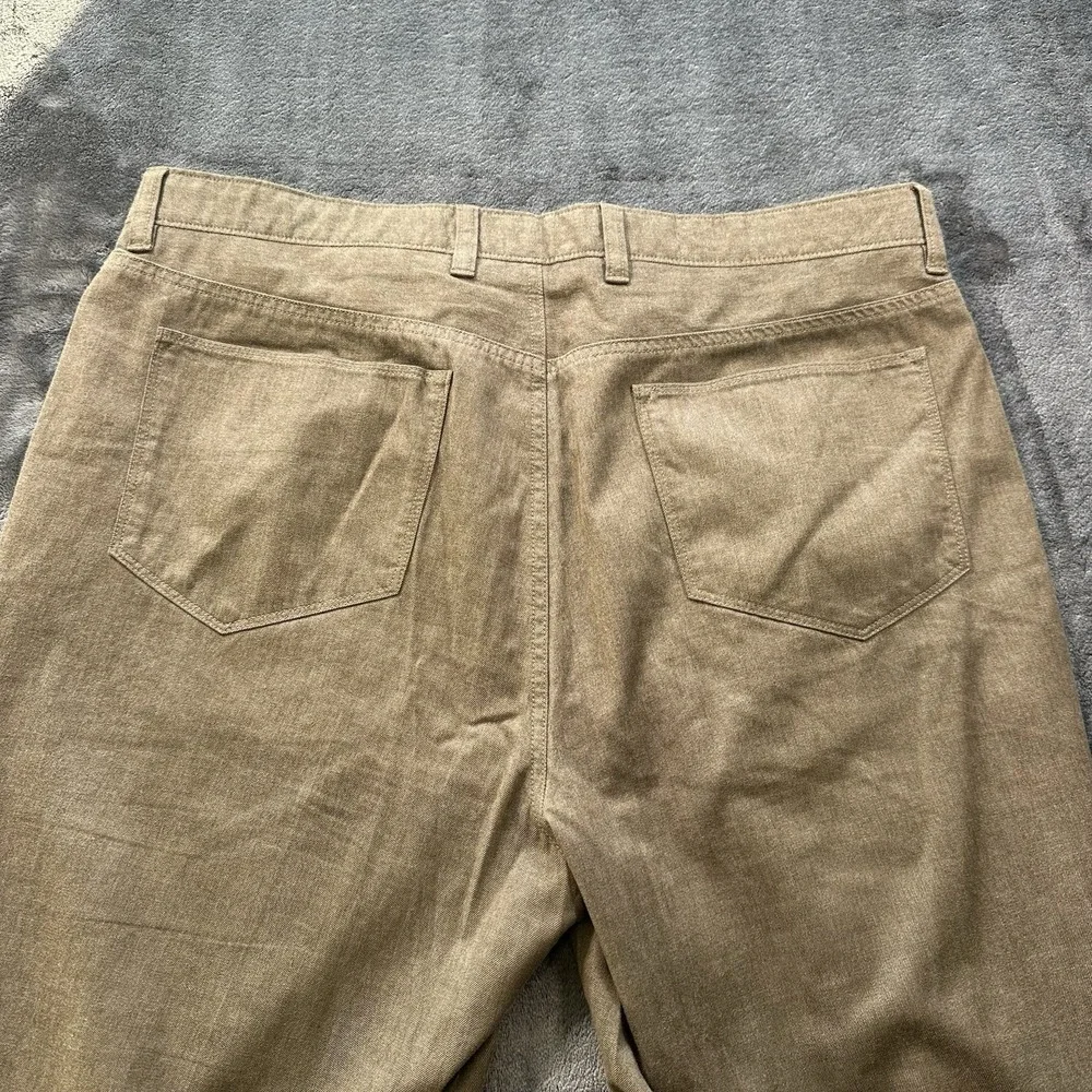 Johnston Murphy‎ Regular Fit Mens 36x32 Khaki Chinos Pants Pima Cotton Stretch